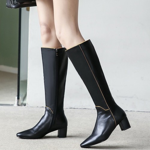 knee high boots square toe